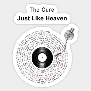 JUST LIKE HEAVEN LYRICS ILLUSTRATIONS Sticker